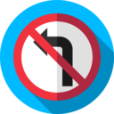 signs,traffic sign,circular,not allowed,turn left
